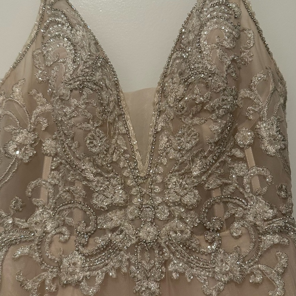 Elegant Silver Embellished Dress
